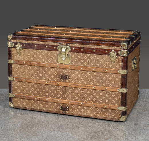 独角鹿西洋古董1890年代法国顶级奢侈品牌路易威登出品Monogram帆布经典老花款方形行李箱 商品图1