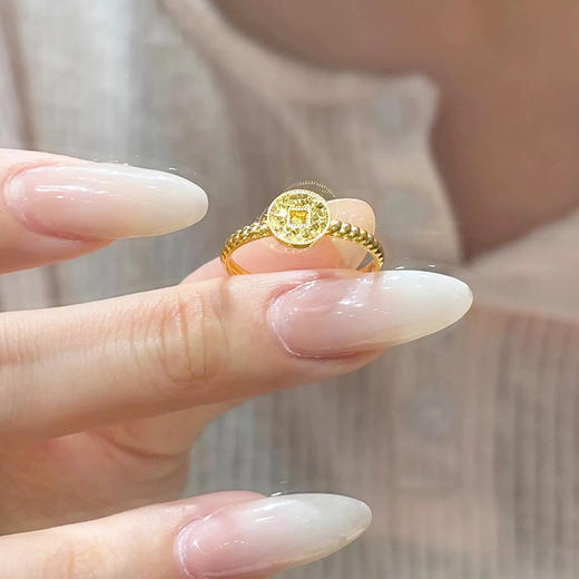 新中式轻奢镂空铜钱开口戒指-纪念日百货门店同款167750436 商品图1