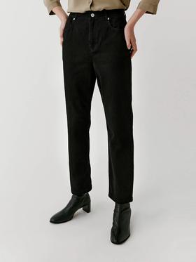 ICICLE之禾女装秋冬加绒加厚棉弹牛仔直筒裤