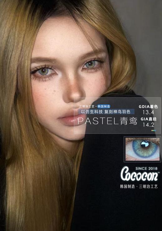 cococon半年抛 青鸾/苔原秘境 14.0-14.2mm 蓝绿色 好好看啊！ 商品图9