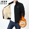 JEEP SPIRIT卫衣男冬加绒加厚立领宽松外套休闲运动开衫HL2026D 商品缩略图0