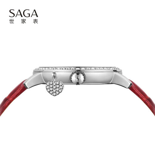 SAGA世家表女士手表时尚 轻奢高级感限定款腕表红色时装女士手表 商品图3