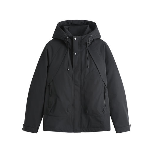 罗蒙冬季羽绒服男士时尚拼接大口袋休闲连帽防风保暖羽绒服外套 商品图7