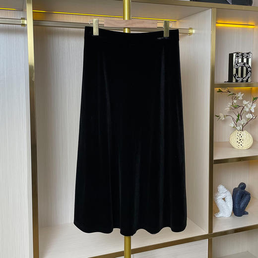 奢姿大码女装2025冬季蝴蝶结针织衫中长款丝绒半身裙胖妹妹两件套9954954016AB 商品图1