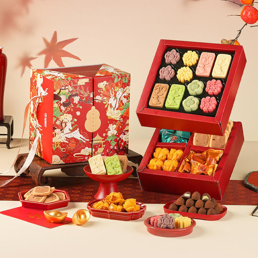 【云间锦绣年礼】悠享时2025春节年货礼盒装中式糕点过年走亲戚送礼品新年高端点心团购568g 商品图0