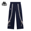 Kappa 运动长裤女新款条纹蝴蝶结宽松阔腿裤工装长裤子K0G22AX01 商品缩略图0