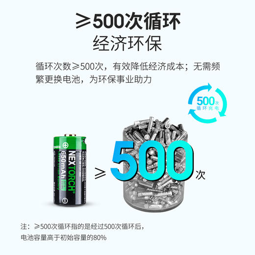 纳丽德(NEXTORCH)16340电池适配TA20、TA21 商品图3