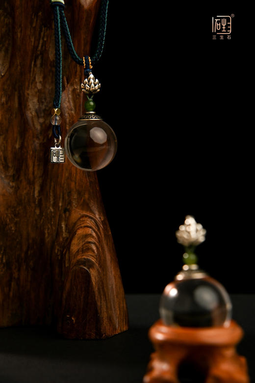 三生无限.红宝石白水晶时来运转禅意长链 商品图1