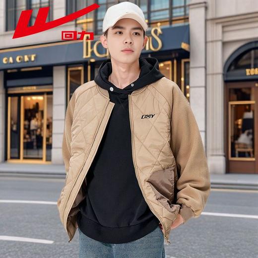 回力棒球棉服男款2025冬季拼接保暖棉衣男士潮流ins百搭外套男潮 商品图7