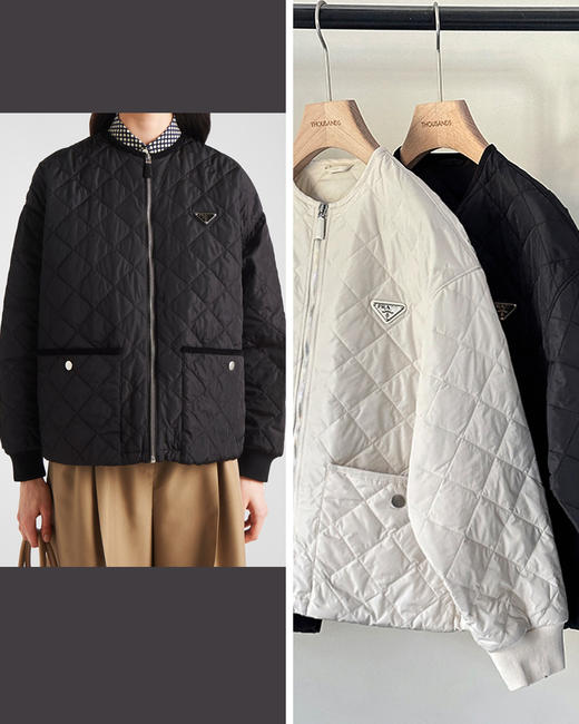 现货 THS-限时 女士 P家 老钱圆领内搭绗缝夹棉外套 2色 BW405 商品图0