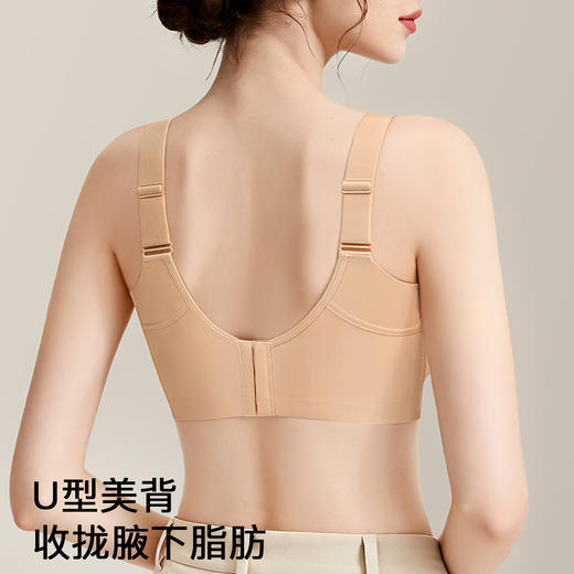 D1-【B-D杯】【温感负离子 温感变色 加高侧翼收副乳】【强收副乳大胸显瘦】润微高质大码显小聚拢防下垂调整型薄款内衣文胸  春沐珊瑚/心语珊瑚 商品图7