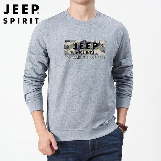 JEEP SPIRIT卫衣男长袖t恤潮流百搭宽松潮牌男生秋季衣服HL7610 商品图4