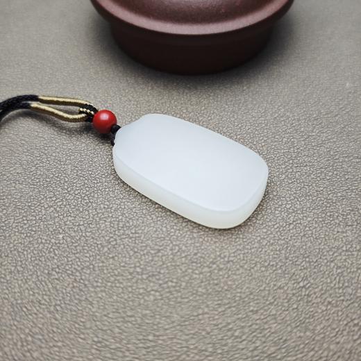 特惠！新疆和田玉且末料白玉雅致小平安牌 1122-14 商品图5