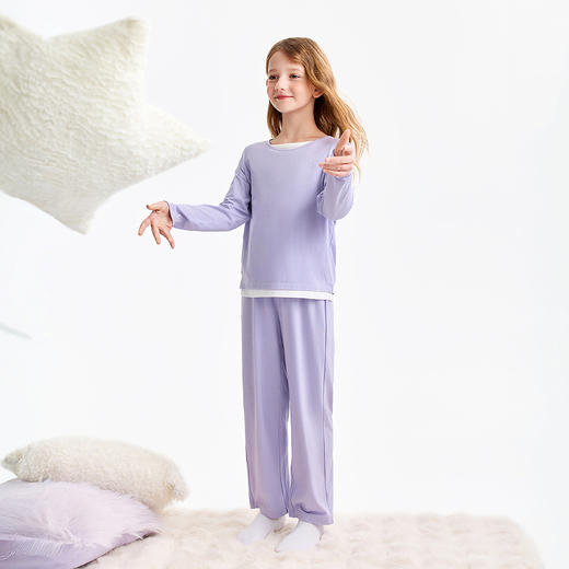 女童圆领针织套装春季新款安奈儿童装JG611545 商品图3