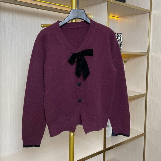 奢姿大码女装2025冬季蝴蝶结针织衫中长款丝绒半身裙胖妹妹两件套9954954016AB 商品图0