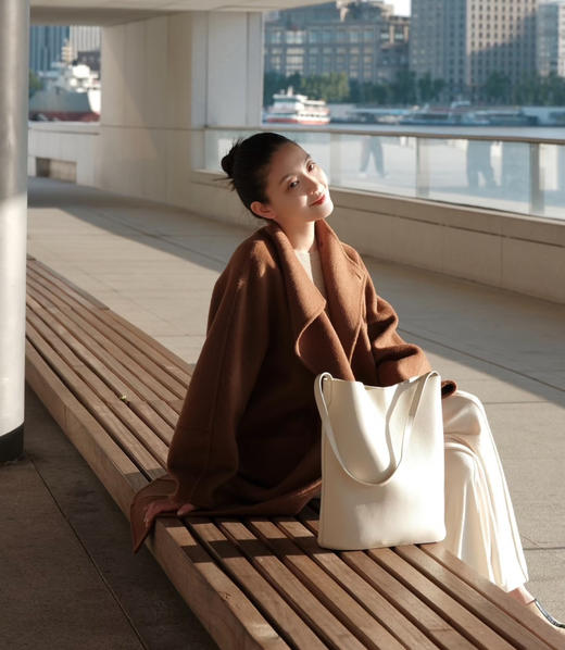 原单致知石湖仙丝牦牛绒长款大衣112605 商品图9