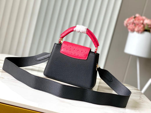 秋冬特惠💰1450 渠道级LV 新品 te级LV 全套包装 N82904/M48865黑拼红鸵鸟 本款 Capucines 手袋 商品图2