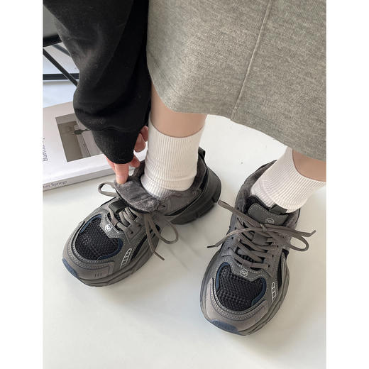 【YW】无忧购加绒老爹鞋女运动休闲百搭厚底拼色跑步鞋MIS-2683-1（截单后3-5天发货） 商品图6