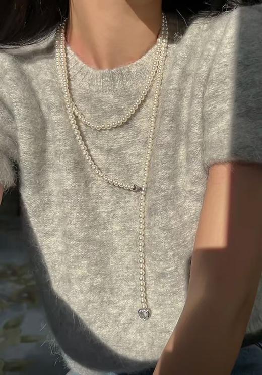 时尚智慧法式轻熟珍珠施华洛珍珠通勤百搭毛衣链 商品图0