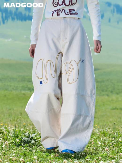马得工地/MDGDKZ13183/大logo锁链绣长裤 商品图2