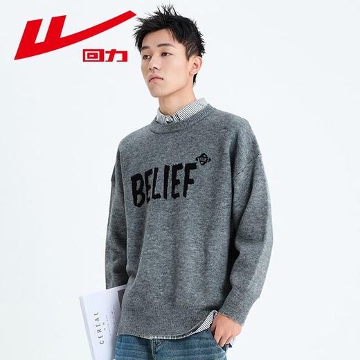 回力美式毛衣男2025秋冬新款慵懒风宽松线衣复古潮内搭打底针织衫 商品图2