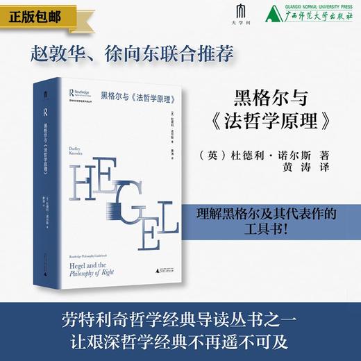 黑格尔与《法哲学原理》 著/（英）杜德利·诺尔斯  译/黄涛   大学问·哲思系列  法律与社会、道德、权力等关系研究 商品图0