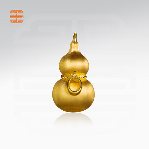 玺匠金铺《足金古法绒丝葫芦》足金9999 黄金吊坠 吉祥饰品挂坠礼物 商品图3