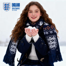 【官方正版】英格兰国 家队 | 拼色针织围巾复古学院英伦风保暖