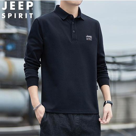 JEEP SPIRIT秋POLO领卫衣男运动宽松卫衣男潮牌上衣打底衫7153新 商品图1