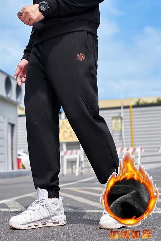 【DMH】大依优型大码男装秋冬加绒休闲长裤百搭运动松紧腰棉质卫裤300斤 商品图5