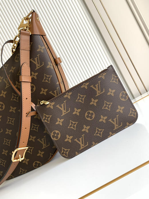 秋冬特惠💰1330 渠道级LV 老花粗面料【全钢五金 MB163c01变码芯片】te级LV 全套包装 M46311老花拼黄花 Loop Hobo 手袋 商品图4