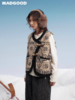 马得工地/MDGDMJ141164/不规则门襟羊羔毛拼接马甲 商品缩略图1