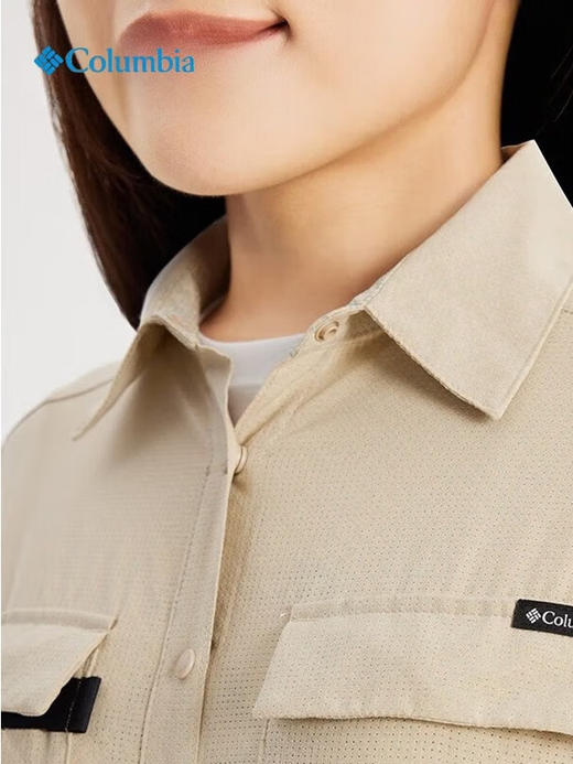 Columbia哥伦比亚衬衫女户外降温凉爽运动休闲通勤长袖开衫AR0280271 商品图1