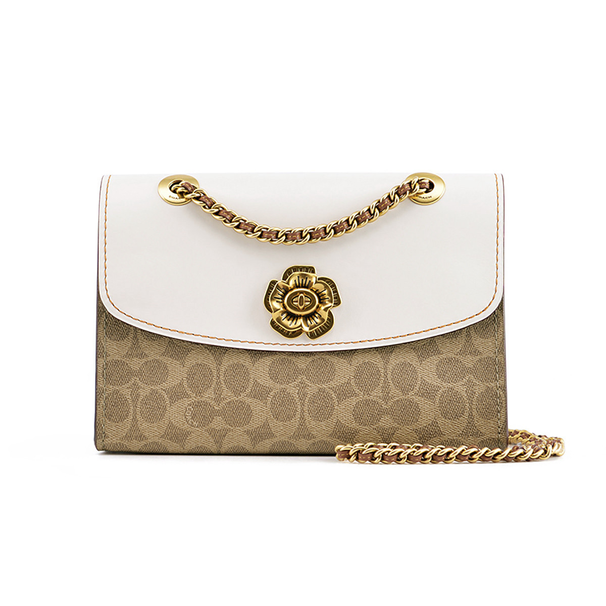 191202669321 COACH 蔻驰Parker 26山茶花单肩斜挎链条邮差包30585【26*10*17.5cm】