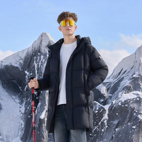 半身缘男装 冬季时尚韩版松紧口面包服长版羽绒服254312U01710134