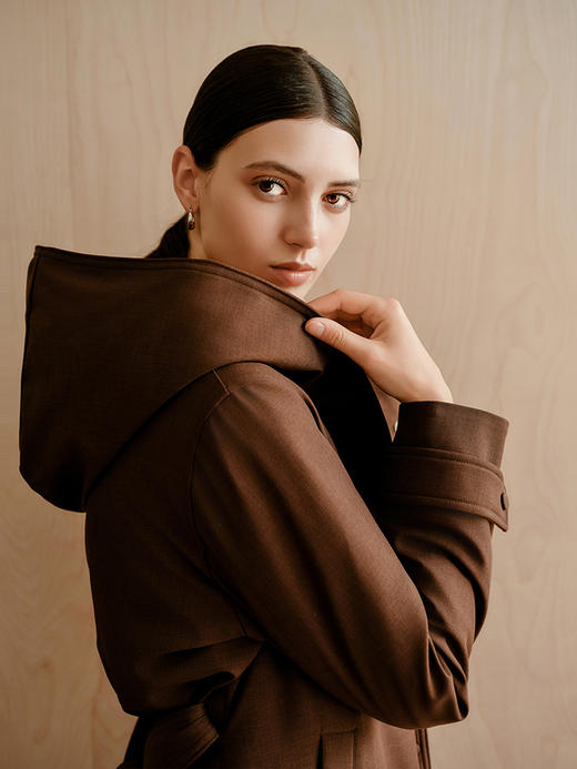 【连帽中长款羽绒服】25年秋冬新品女士90白鹅绒长款防风长款外套 商品图2