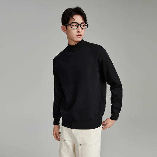 GXG男装秋季简约休闲男款纯色圆领针织衫毛衣K&C 商品图6