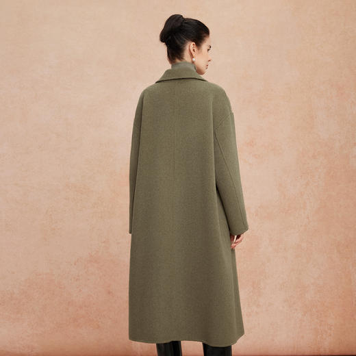 QH927斯尔丽25新款性强韩版H廓形简洁大方高雅气质长大衣 商品图5