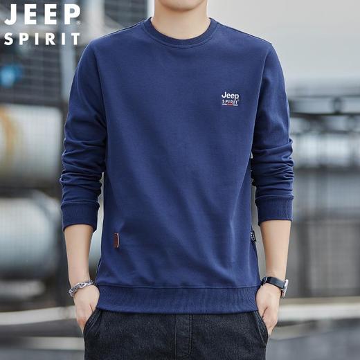 JEEP SPIRIT春秋圆领长袖T恤男运动宽松卫衣男潮牌7151新（主推） 商品图0