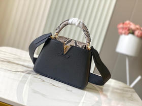 秋冬特惠💰1550 渠道级LV te级LV 全套包装 N99387/M48865黑 本款 Capucines 迷你号手袋