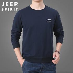 JEEP SPIRIT卫衣男秋季圆领套头长袖休闲宽松上衣男秋装HL7611