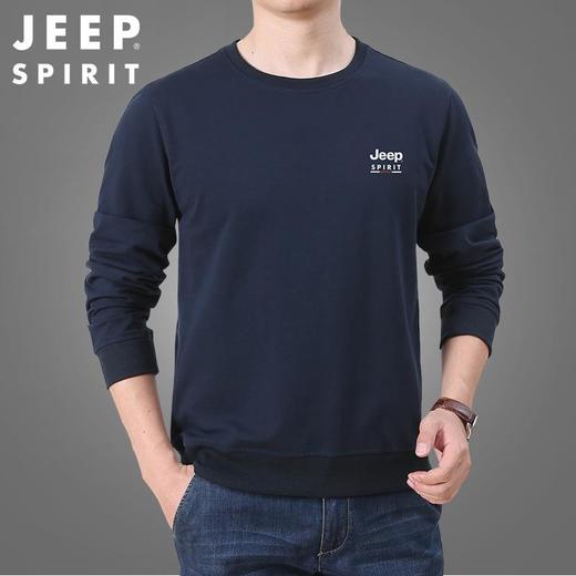 JEEP SPIRIT卫衣男秋季圆领套头长袖休闲宽松上衣男秋装HL7611 商品图0