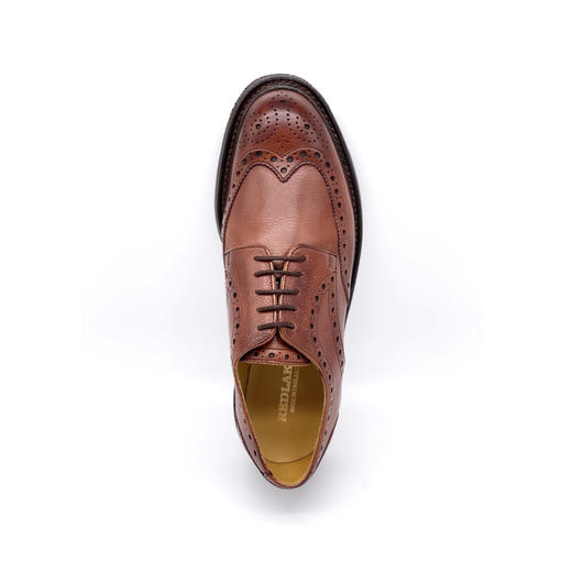 断码特价英码8.5（42.5码）——英国原产翼型雕花布洛克男士德比正装鞋Doddington 道丁顿-全粒面红棕色小牛皮 商品图3