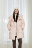 Le Malene 粉色甜美温柔连帽中长款羽绒服 21117 商品缩略图0