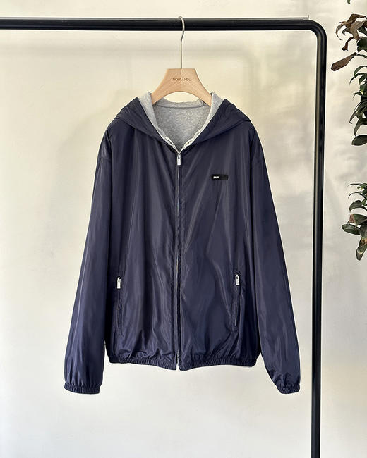 现货 THS-限时 情侣款 miu家 平纹针织两面穿拉链夹克 QF096 商品图4