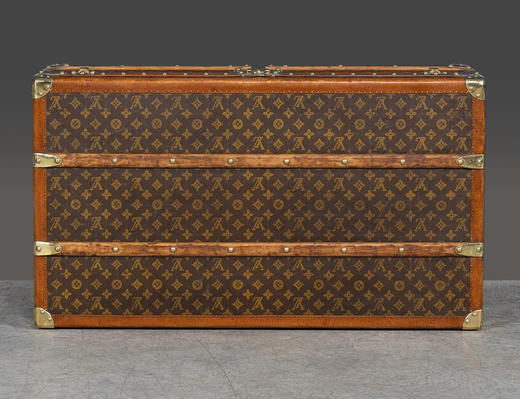 独角鹿西洋古董1920年代法国顶级奢侈品牌路易威登出品Monogram帆布经典老花款舱用行李箱 商品图6