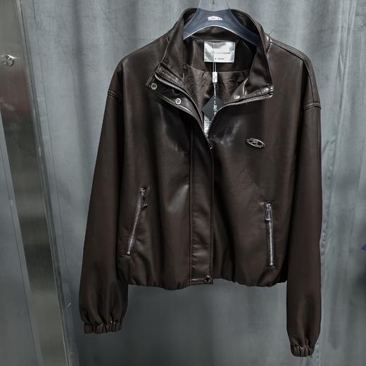 NC立领拉链口袋皮外套50702（咖啡） 秋季 253011130321 商品图1