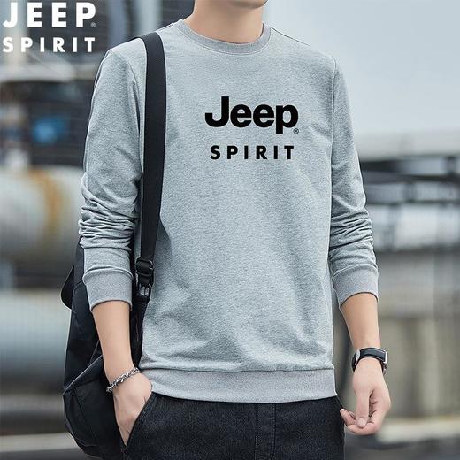 JEEP SPIRIT男装春秋款卫衣男长袖休闲宽松圆领t恤大码打底衫7601 商品图2
