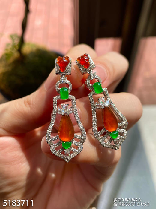 5183711，水滴耳坠。具体价格微信咨询 商品图2