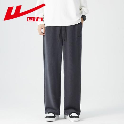 回力运动裤男2023秋冬新款直筒宽松垂感休闲裤阔腿潮牌灯芯绒卫裤 商品图2